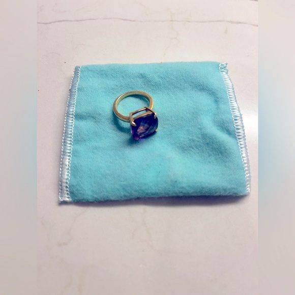TIFFANY & Co. 18 ct Yellow Gold Ring with Amethyst Gemstone - Picture 3 of 8